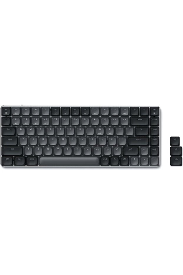 SM1 75% Mechanical Keyboard for Mac and Windows, LED Backlit Bluetooth Keyboard, 84 Keys Com - 1