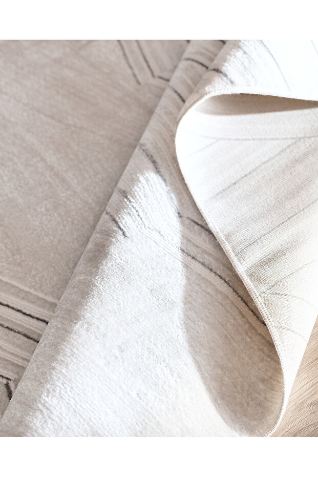 Annot Halı - Beyaz/Gri - 80x150 cm - 4