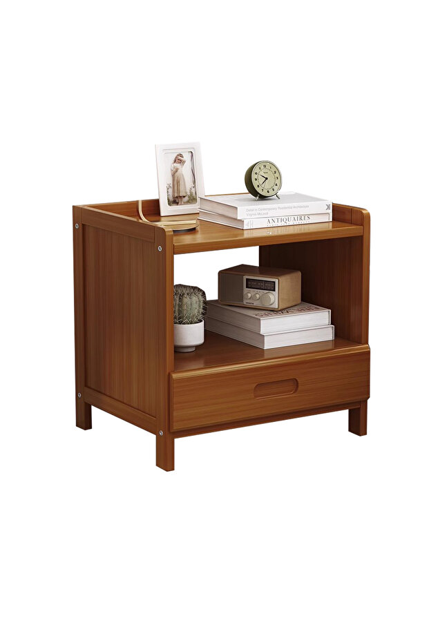 Home Modern Simple Bedside Table with Drawer Storage Cabinet 42*30*40CM