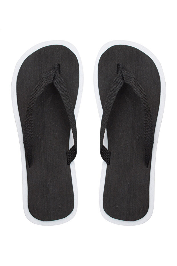 black beach slippers - 1