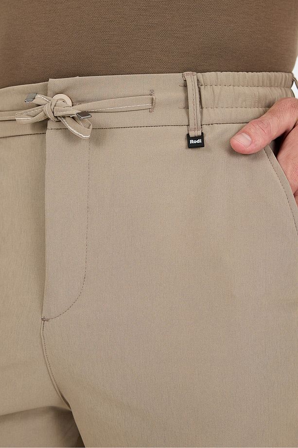 Spor Ve Günlük Rahat Cool Bej Esnek Kumaş Erkek Jogger Pantolon Eşofman Altı 3670 - 3