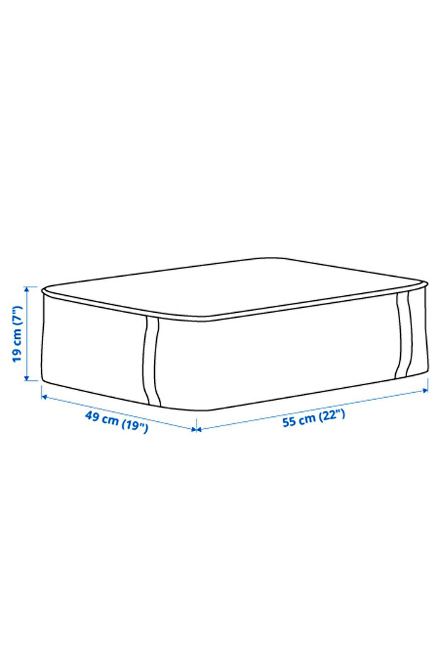 Fermuarlı Yatak Altı Hurç 55x49x15cm Depolama Kutusu DF065 - 6