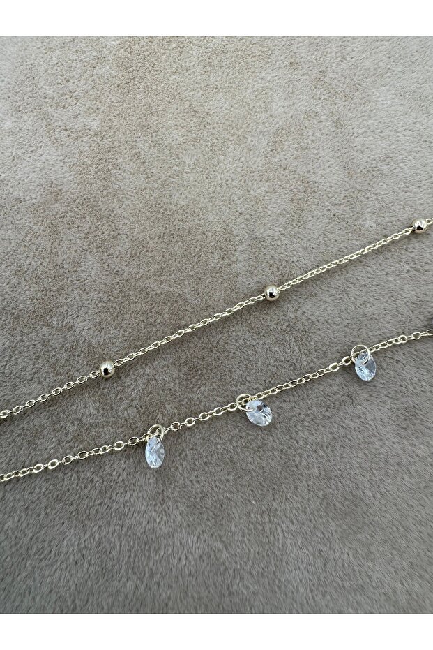 Minimal Taşlı Zarif Halhal - 3