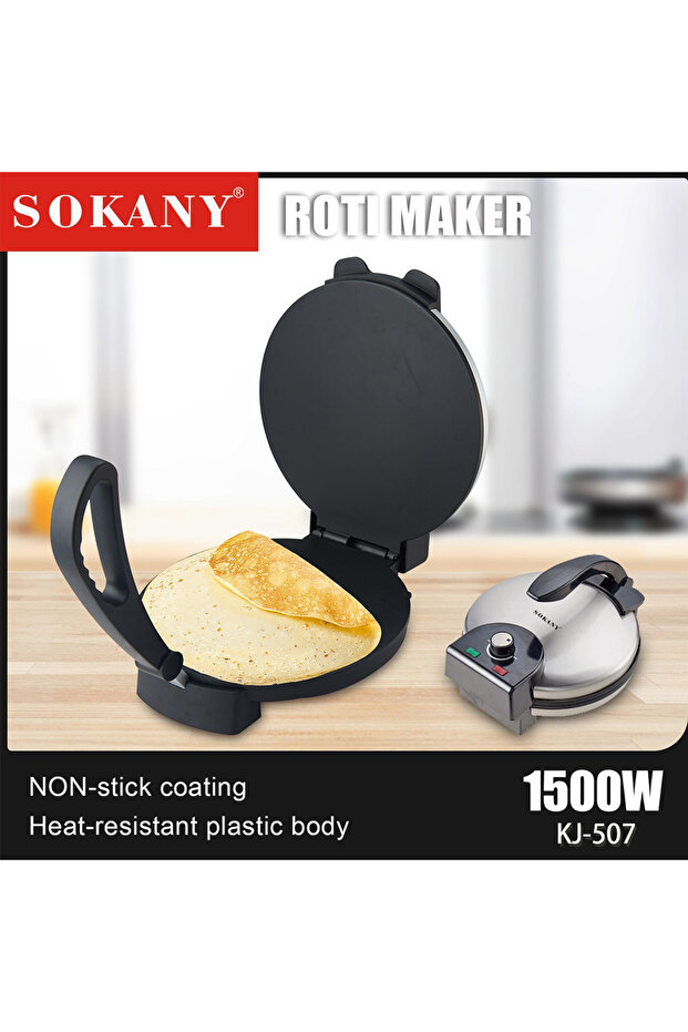 Mini Pancake Maker, Electric Griddle for Individual, Pizza Machine with Indicator Light 2000W Black - 6
