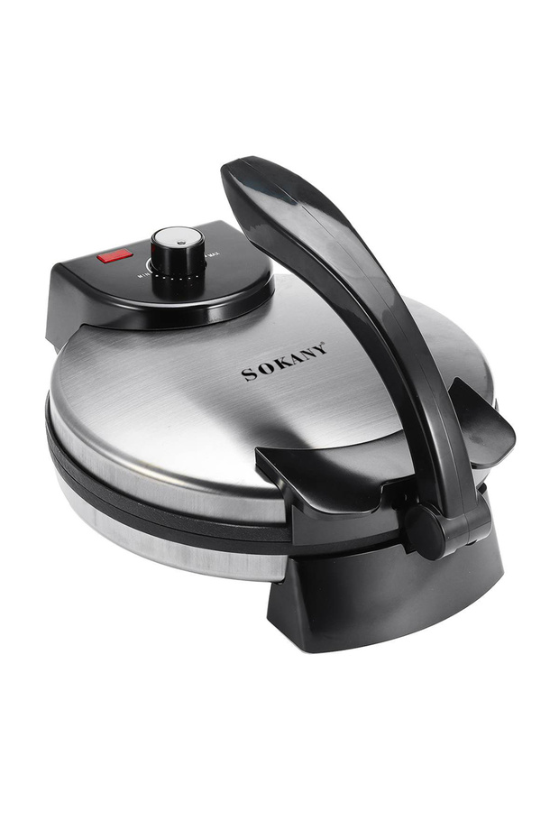 Mini Pancake Maker, Electric Griddle for Individual, Pizza Machine with Indicator Light 2000W Black - 1