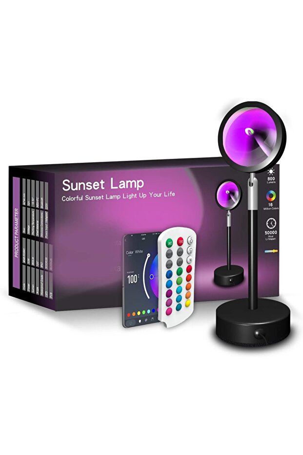 Tuya Smart RGB Sunset Lamp Wireless Bluetooth Projector Night Light