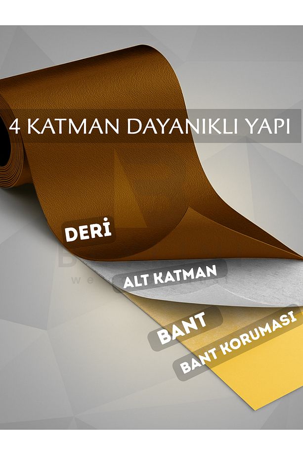 Yüksek Kaliteli Kendinden Yapışkanlı Deri Döşeme 4 Katmanlı Deri Tamir Düzenleme Bantı 50x120 CM - 3