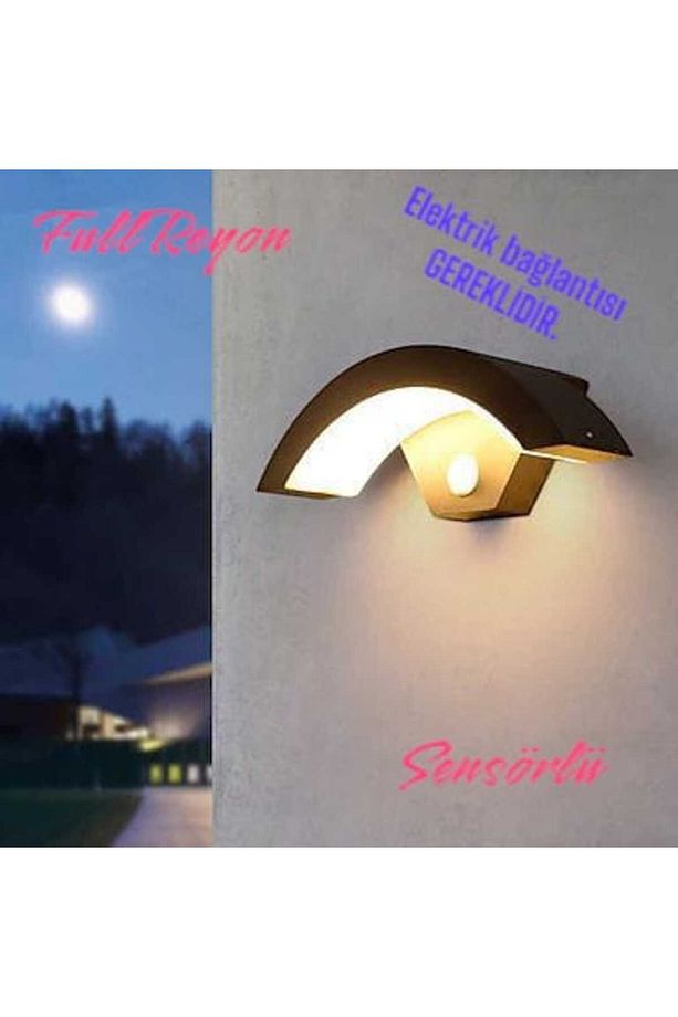 Elektrikle Çalışır, Sensörlü 24 Watt İç ve Dış Mekan Led Duvar Aplik 3000K G. Işığı Led Armatür - 1