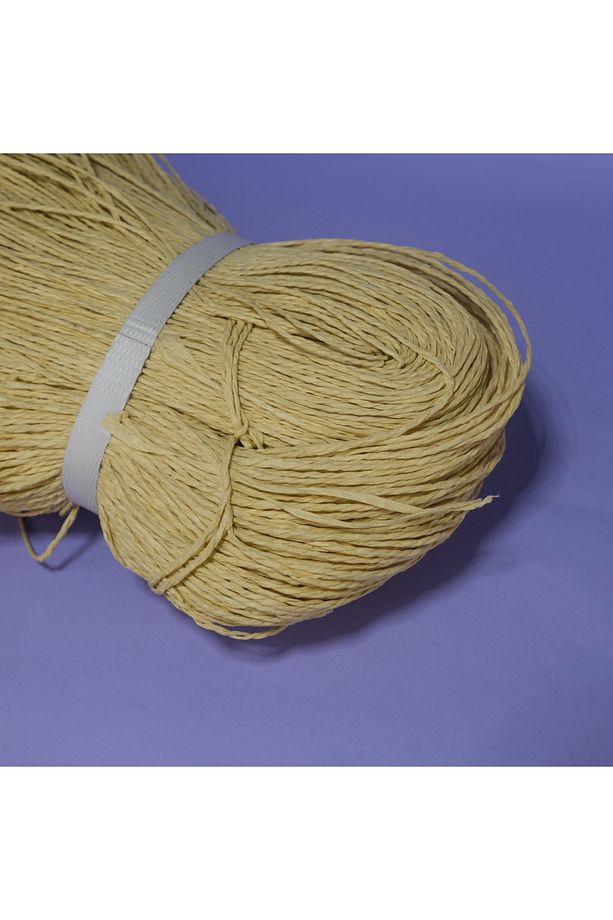 Çile Kağıt İp Çanta ve Hobi El Örgü İpi G46 Açık Saman Açık Hasır 400-500 gr - 1