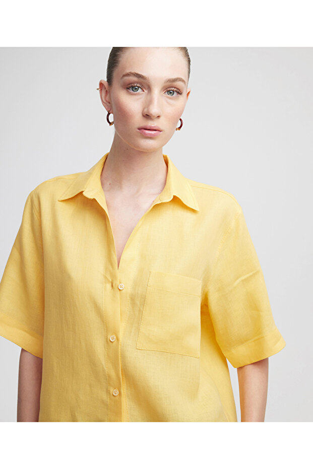 Tek cepli keten gömlek - 2