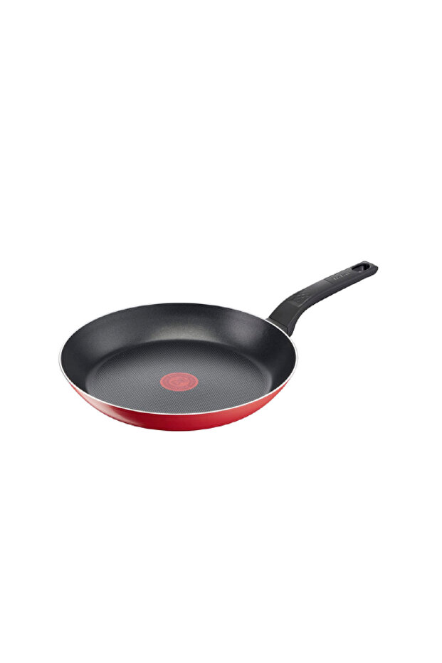 Easy Clean Non Stick Fixed Handle Frying Pan Red and Black 30cm