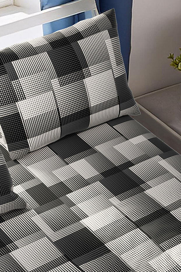 Elwin Patterned Fitted Sheet Set - Single/Double/Queen Size - 5