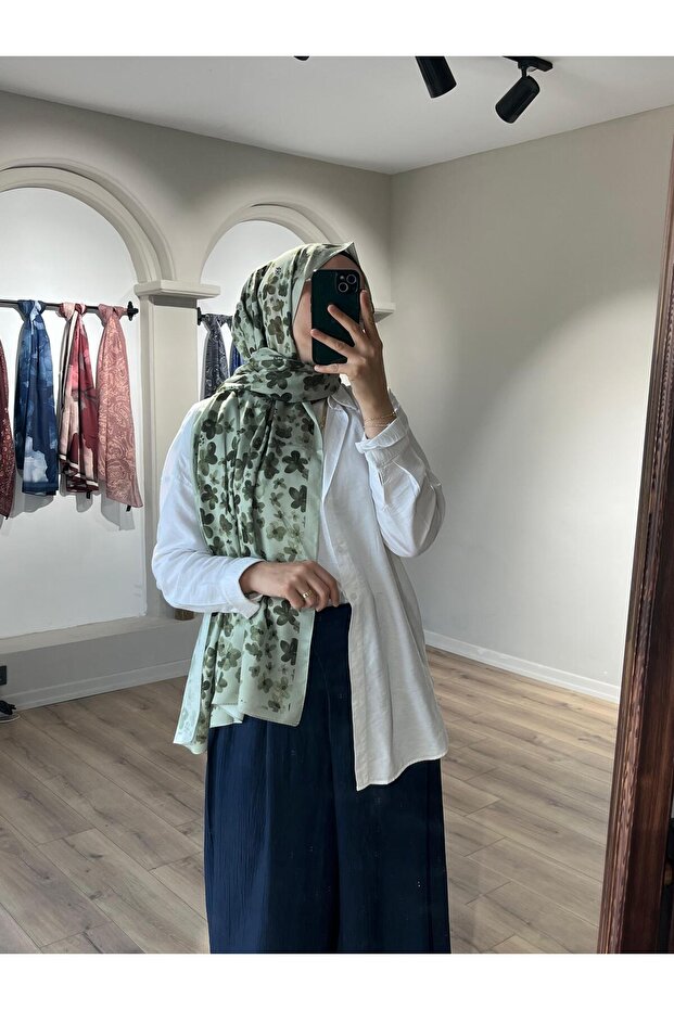 شال بلوم نمط أخضر ناعم - 3