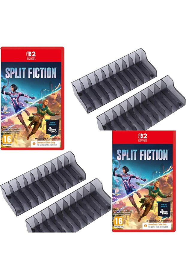 Split Fiction Nintendo Switch 2 Game with XTRIZ Gaming CD Storage Rack