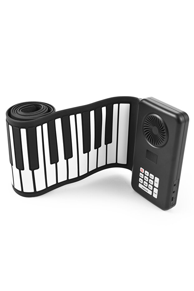 black 88 Key Portable Piano Handroll Electronic Piano Environmental Silicone Foldable Piano Home Pra