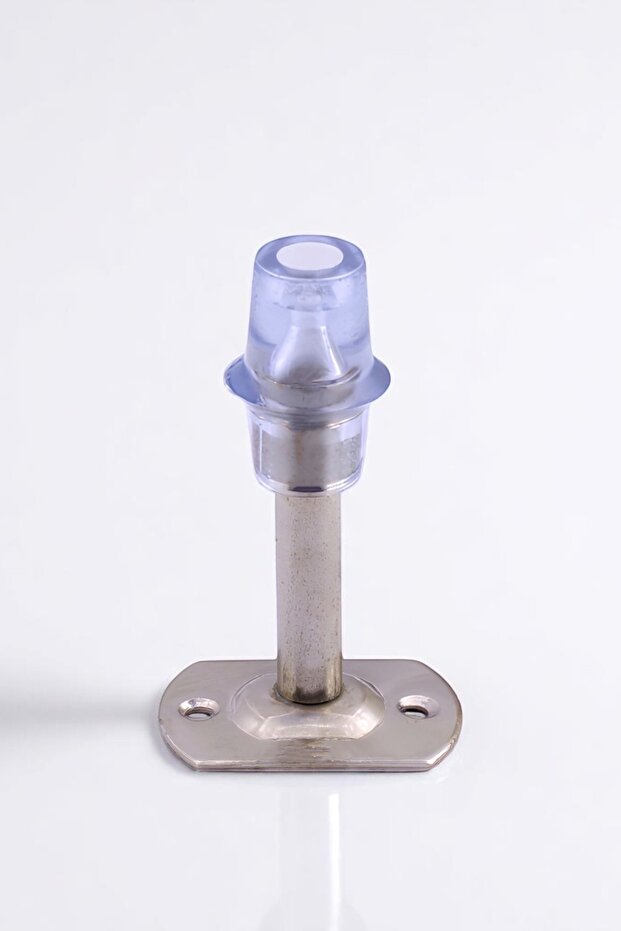 (METAL) Kapı Stoperi 5 Adet Tamponu Gümüş Krom 8 Cm Kapı Durdurucu Tutucu Kapı Altı Üstü Kolu Stopu - 3