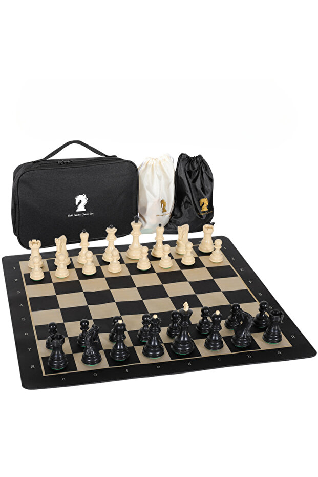 chess set 20-Inch Portable Folding Chess Board with Weighted Pieces Tournament-Grade Ideal for Adul