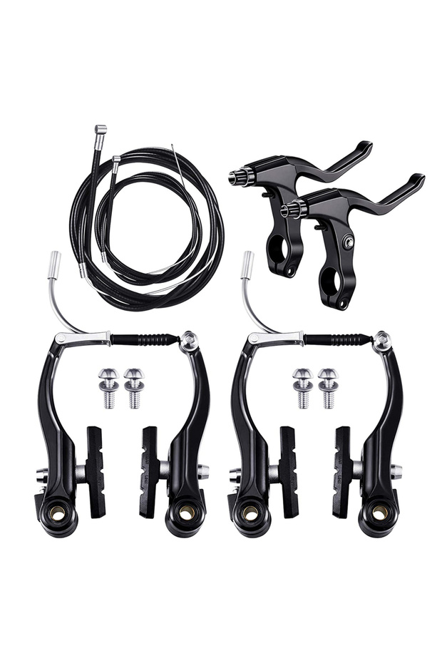 black 6 Pieces Alloy Mountain Bicycle V Brake Portable Detachable Adjustable Outdoor Activity Cyclin