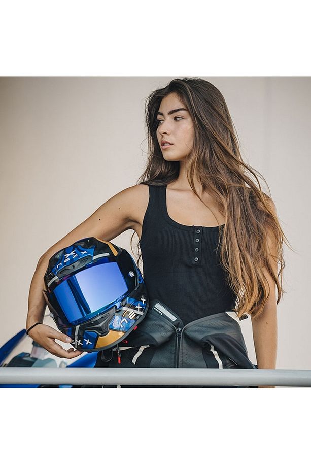 X.R3R SWIRL KARBON MAVİ KASK - 4