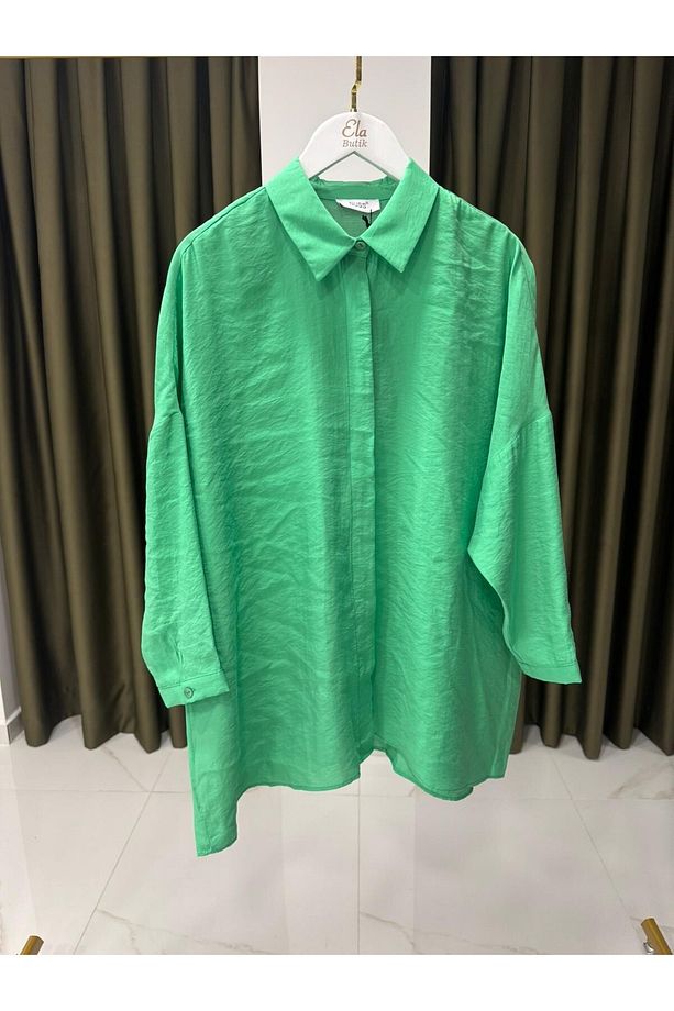 Y3001 Oversize Basic Gömlek - 1