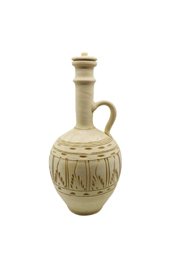جرة ماء من الفخار مع غطاء 3.5لتر