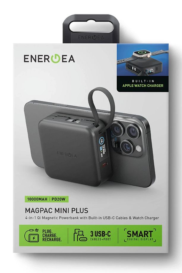 10.000 mAh 2 Adet 20W Type-C Kablo Çıkışlı 15W Telefon Saat Kablosuz Şarj Destekli Magsafe Powerbank - 4