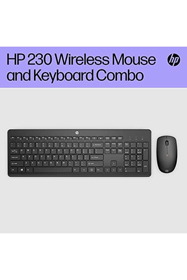 230 Wireless Keyboard and Mouse Combo Set, 2.4 GHz Wireless USB-A Nano Receiver, Up to 1600 dpi, - 4