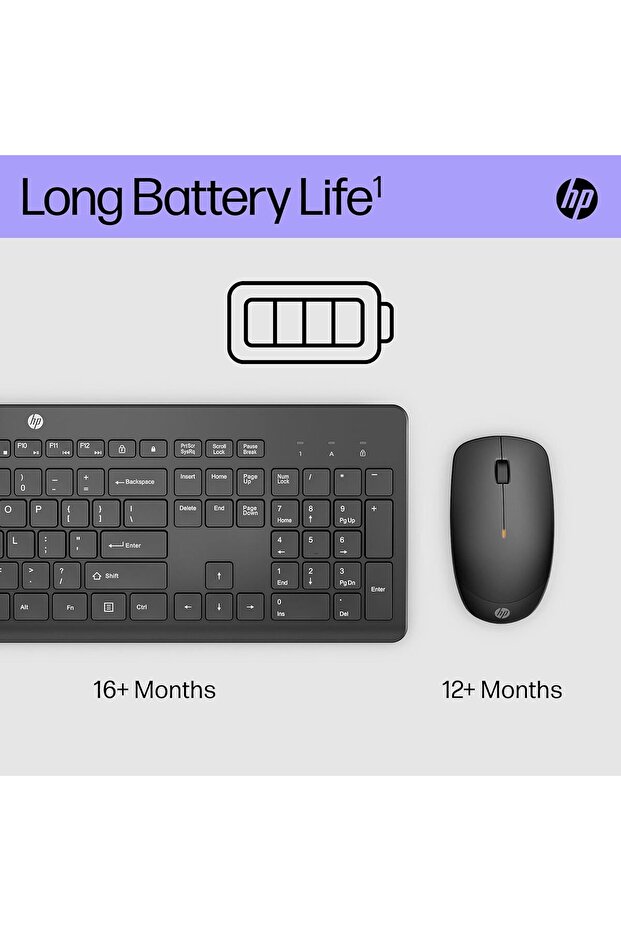 230 Wireless Keyboard and Mouse Combo Set, 2.4 GHz Wireless USB-A Nano Receiver, Up to 1600 dpi, - 9