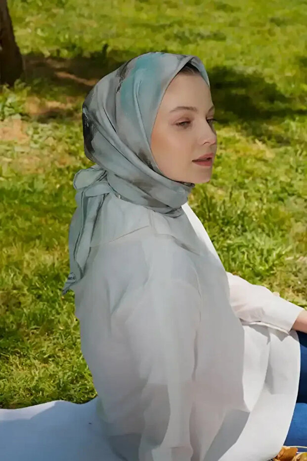 Eșarfă Rustic Rosie Pattern - Mentă - 2