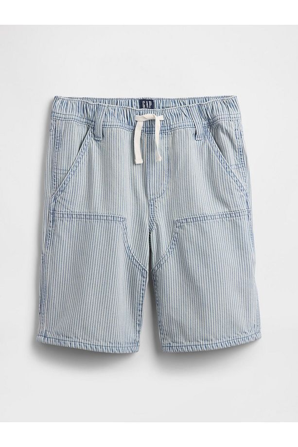 Erkek Çocuk Mavi Pull-On Slim Denim Carpenter Şort - 1