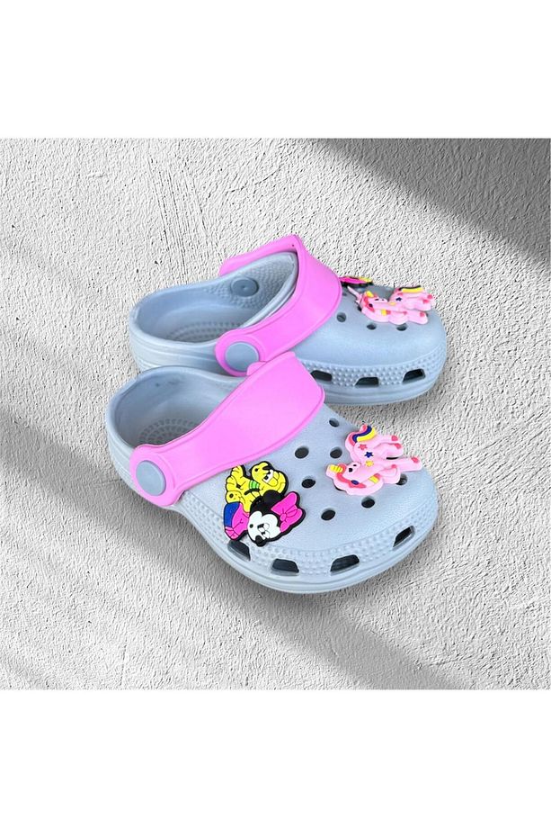 kız bebek hafif taban soft önü kapalı terlik sandalet - 3