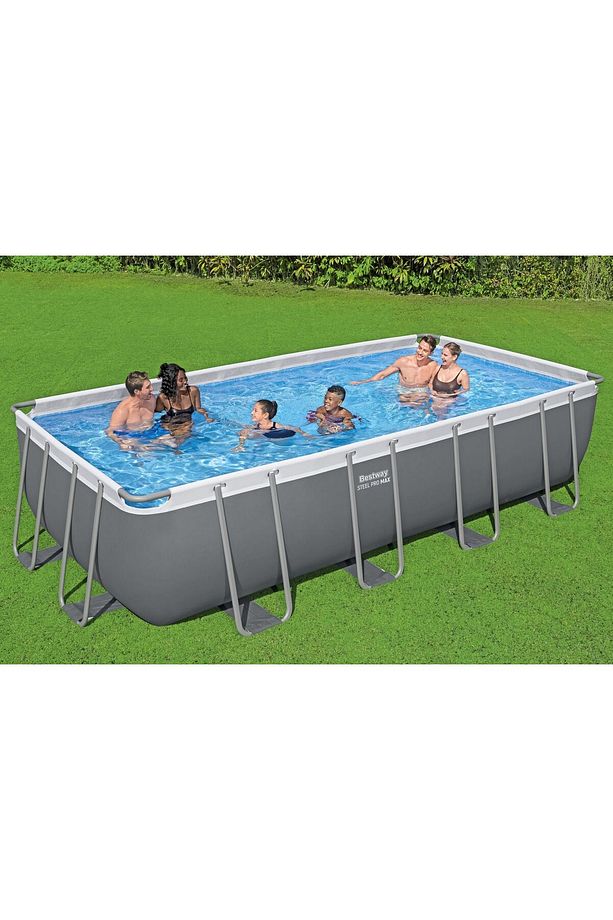 ® 56465 Power Steel™ Prefabrik Yer Üstü Havuz Seti 5,49 m x 2,74 m x 1,22 m - 5