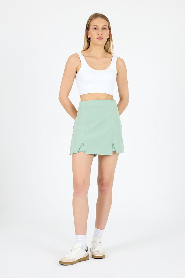 Moda Yeni Sezon Yırtmaçlı Şort Etek Xs-xxl - 1