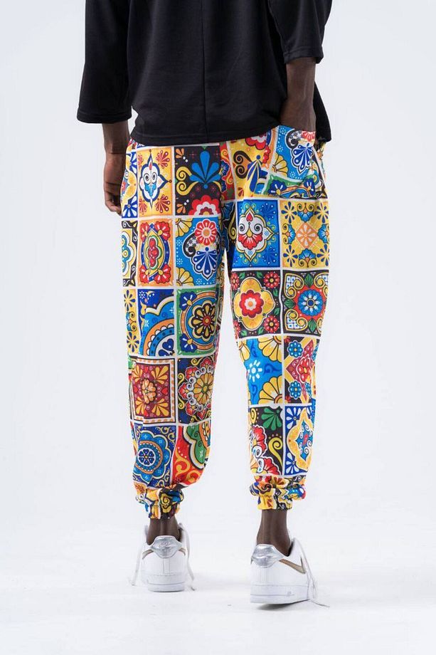 Erkek Beli Lastikli Yazlık Jogger Şalvar Pantolon - 4