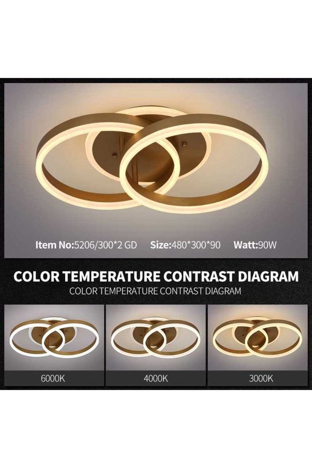 Dimmable LED Chandelier 90W With Remote Control