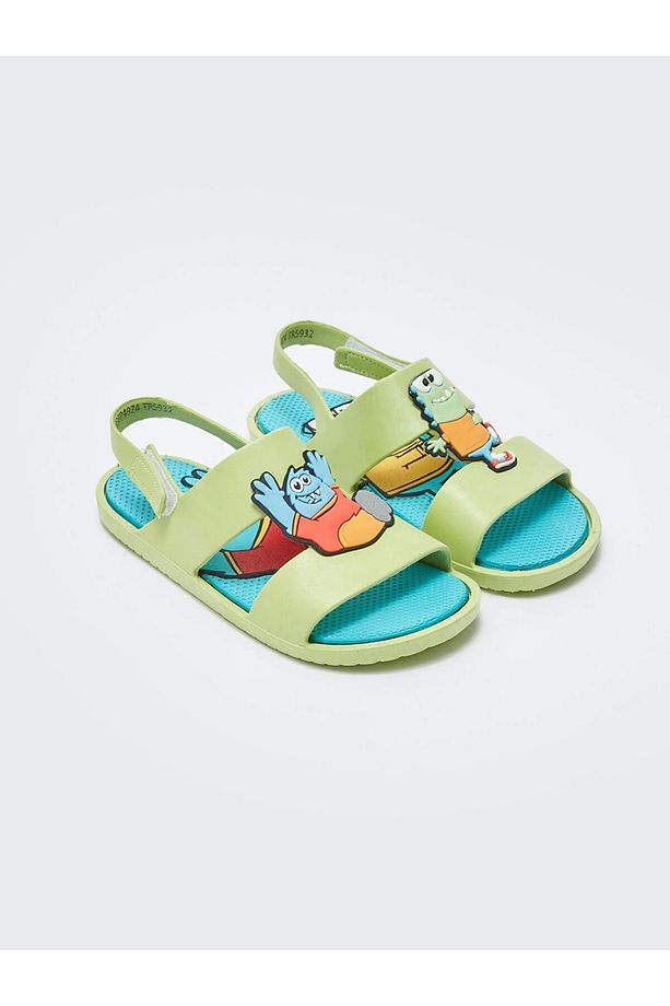 LCW STEPS Yeşil Patch Detaylı Erkek Çocuk Sandalet - 1