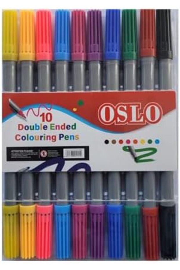 Oslo Double-Ended Colouring Pen 10 Colors