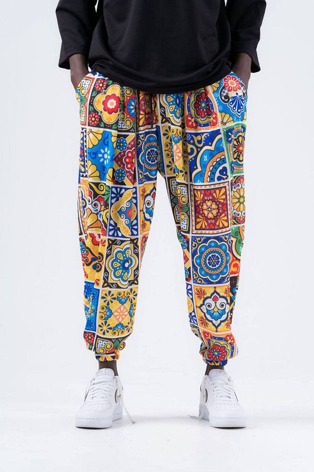 Erkek Beli Lastikli Yazlık Jogger Şalvar Pantolon - 3