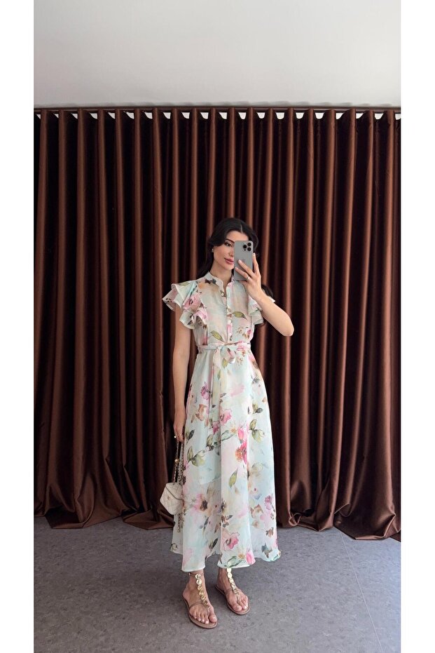 Premium Dress with Ruffles Floral