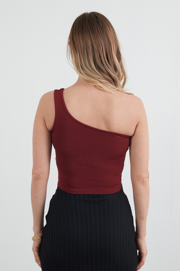 Basic Tek Kol Crop Bluz - 4