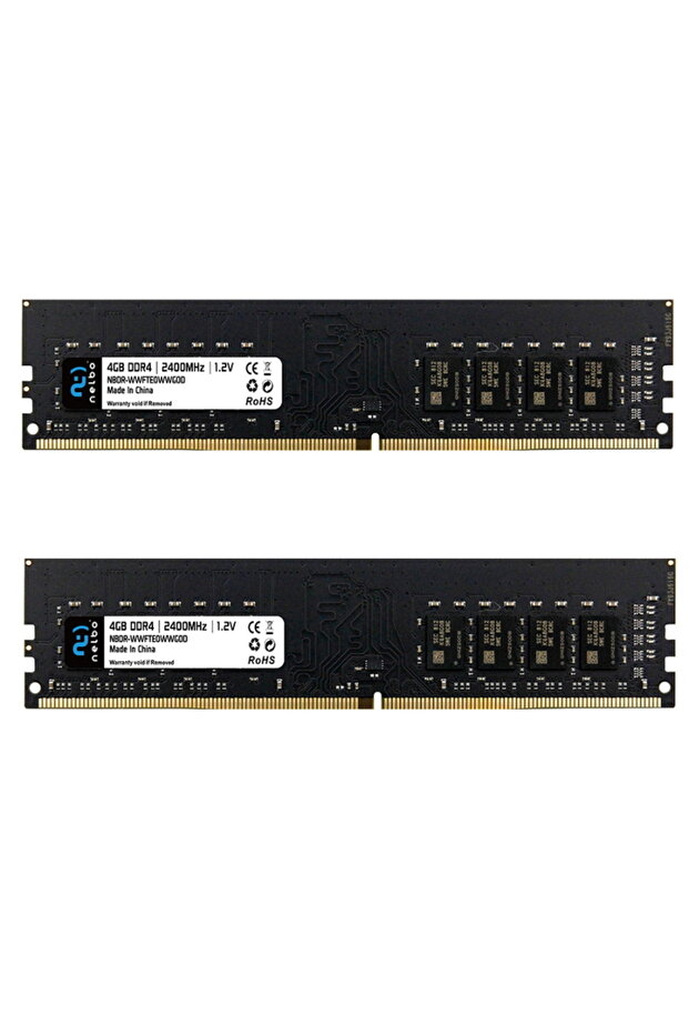 RAM memory 8 GB, set 2x4 GB, ddr4, 2400 Mhz, Nelbo, for computer, black - 1
