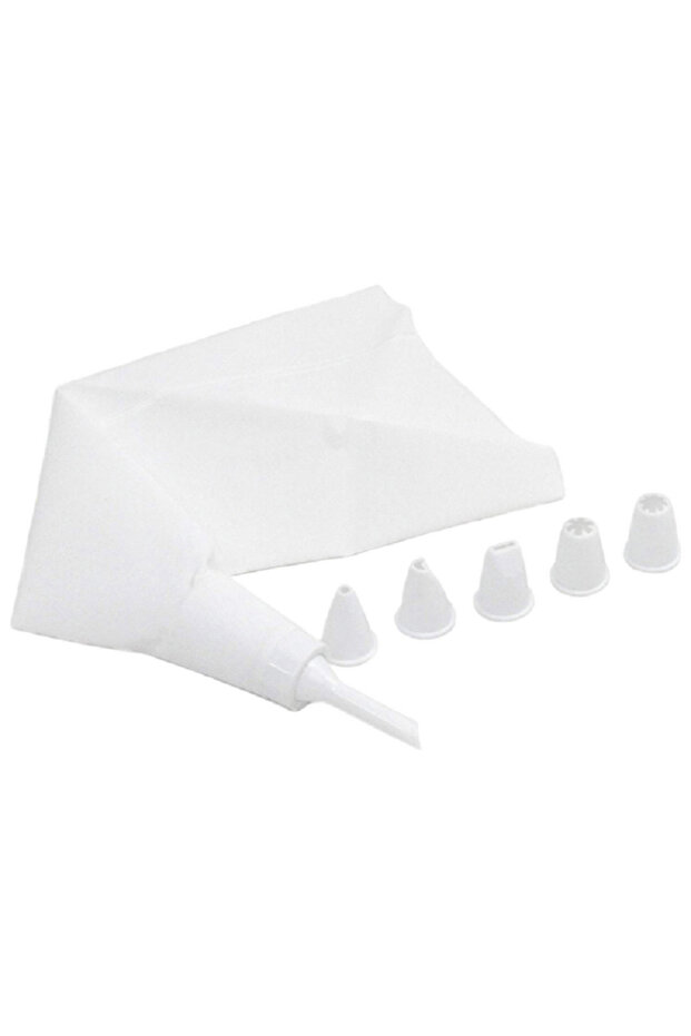 طقم تزيين الكيك الأبيض المكون من 6 قطع - 1