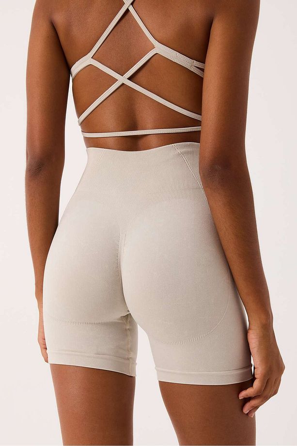 Glowfit Yüksek Bel, Toparlayıcı Seamless Şort - 2