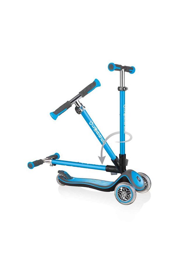 Elite Deluxe 3 Tekerlekli Katlanabilir Mavi Scooter - 3