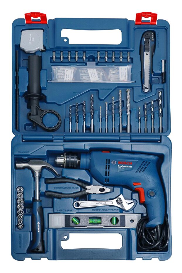 Bosch Gsb 600 Darbeli Matkap + 100 Parça Aksesuar 06011A0321