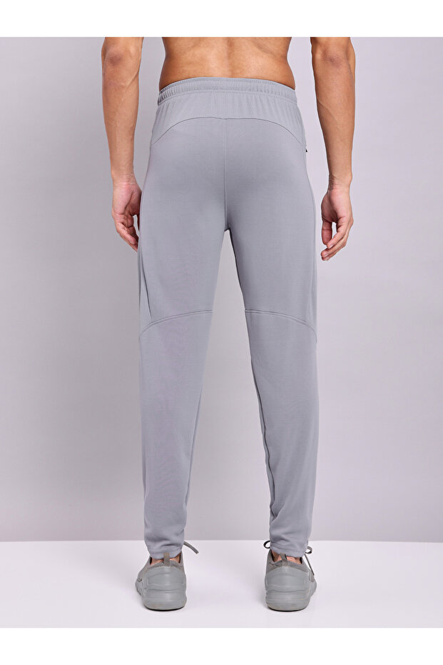 Solid Elasticated Trackpants with Pockets - 4