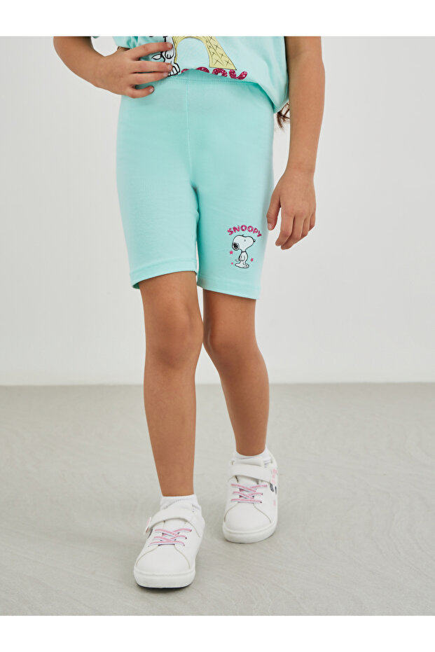 Snoopy Graphic Print Cycle Shorts