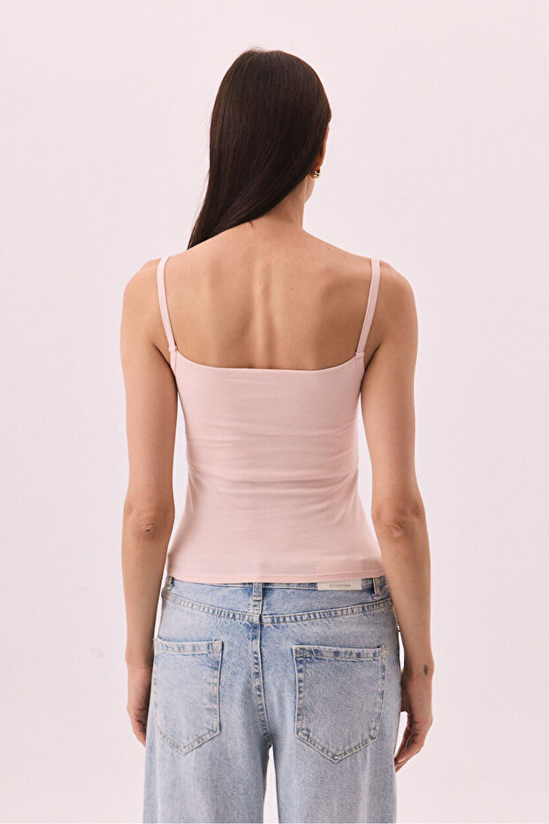 Pamuklu Askılı Bluz - 6