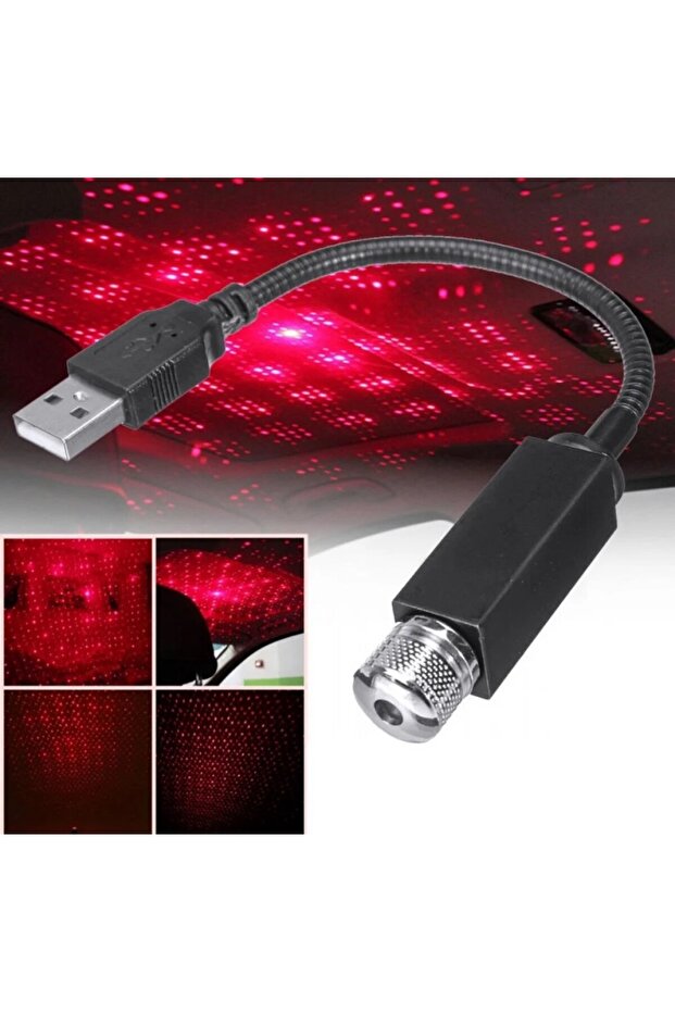 إضاءة ليد USB للسيارة مع نمط نجوم قابل للتحكم - 1