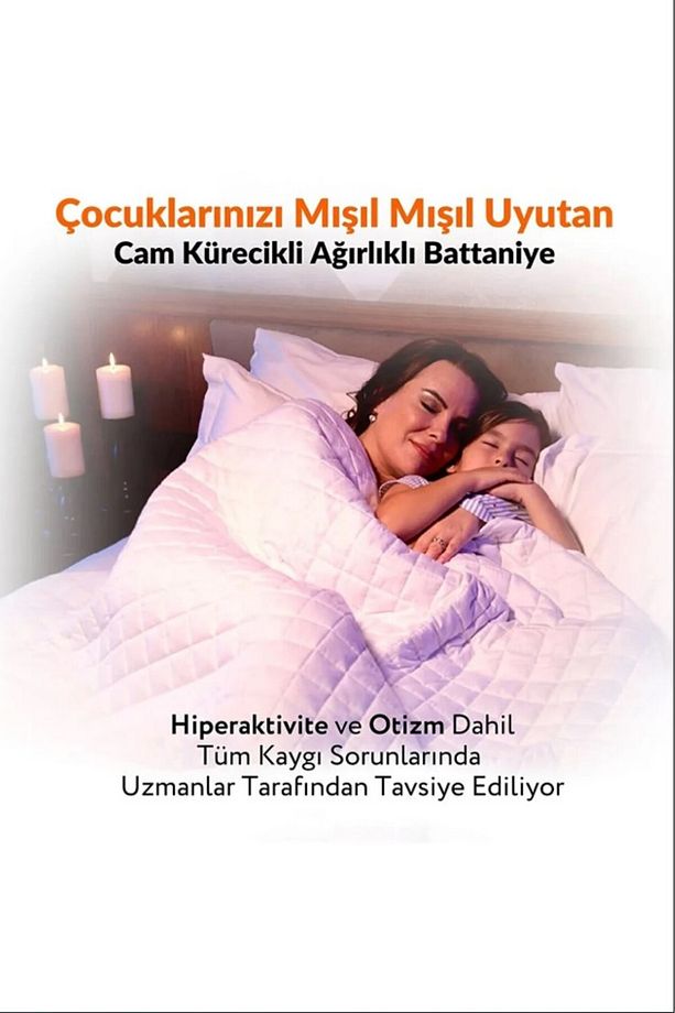 Ultra Yumuşak Wellsoft Ağırlıklı Battaniye Tek Kişilik Ağırlıklı Yorgan 10 Kg Gri 200x220 Yün Dolgu - 6